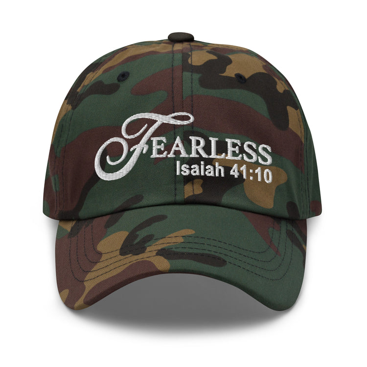 Fearless Dad Hat with Scripture & White Lettering