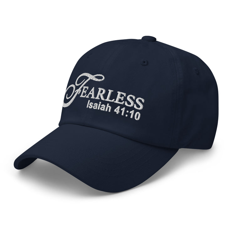 Fearless Dad Hat with Scripture & White Lettering