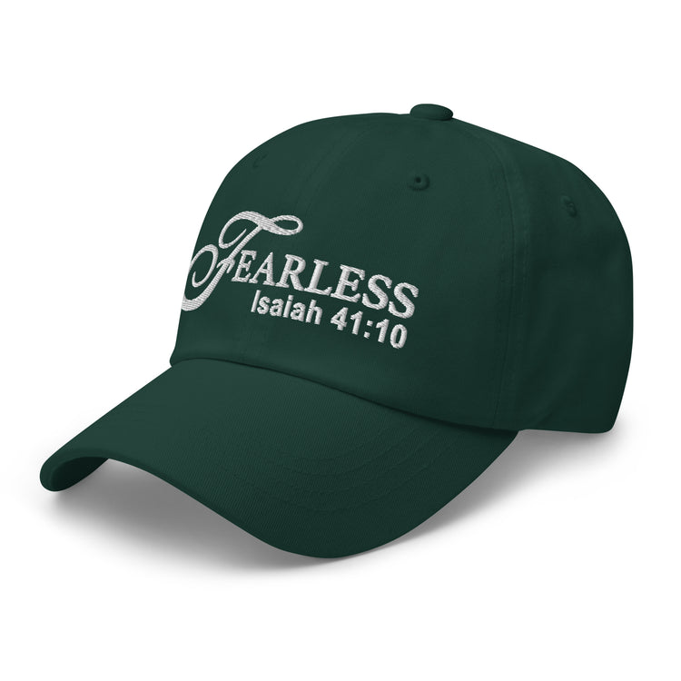 Fearless Dad Hat with Scripture & White Lettering