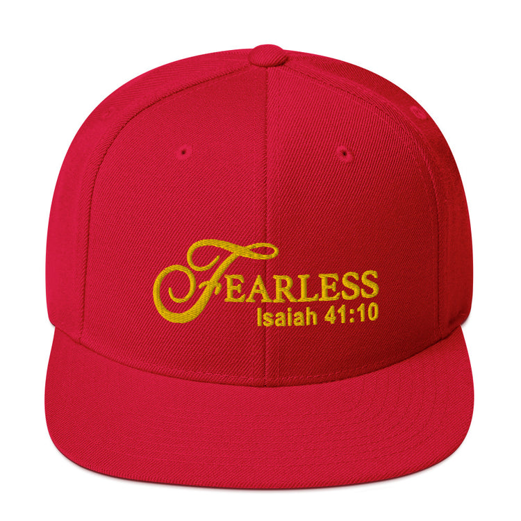 Fearless Snapback Hat with Scripture