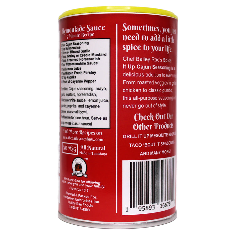 Bailey Rae's Spice It Up Cajun Seasoning, 8 oz.