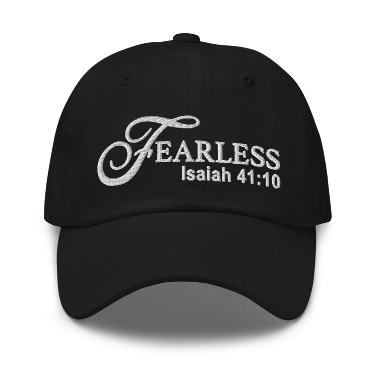 Fearless Dad Hat with Scripture & White Lettering